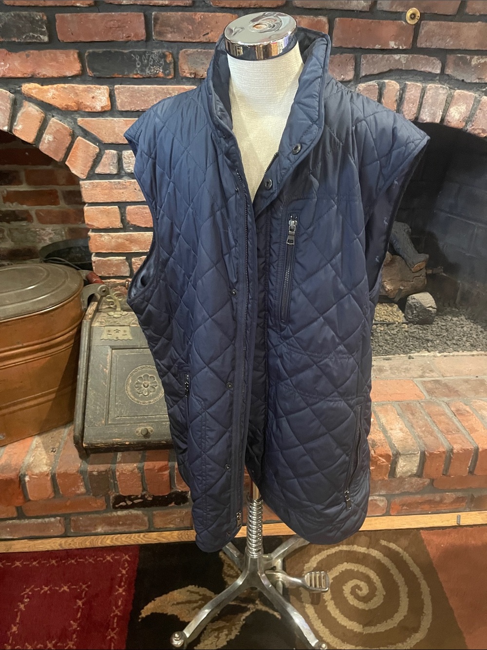 Tailorbyrd Quilted Navy puffer Sleeveless Vest size XL